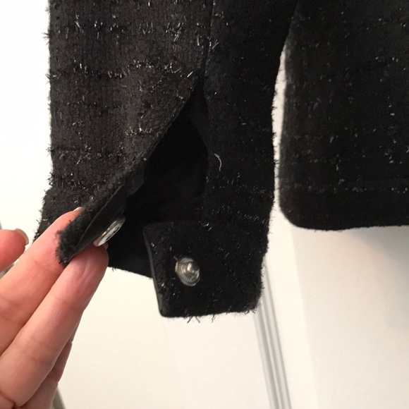Laundry "Lady Jacket" subtle sparkle 3/4 sleeve cropped jacket. Sz 8 - Picture 6 of 6